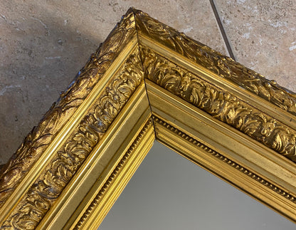 Large Louis XVI Style Giltwood Mirror — detail 5