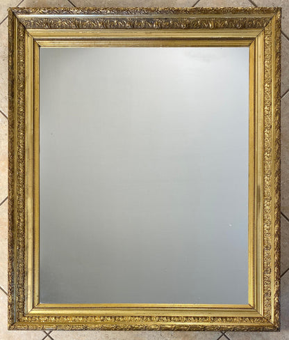 Large Louis XVI Style Giltwood Mirror — detail 6