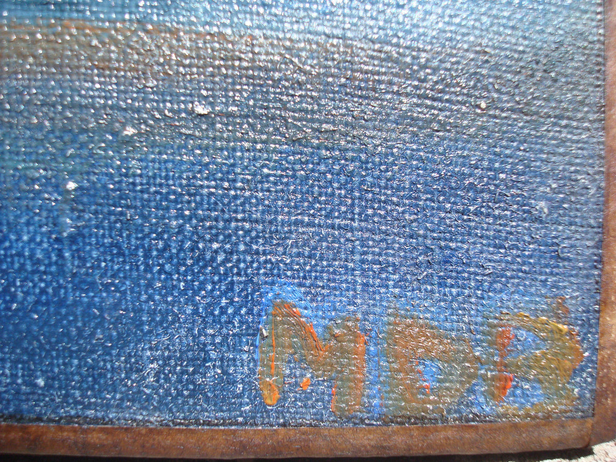 Large Contemporary Oil on Canvas Painting depicting Rooftops of Paris France — detail 7