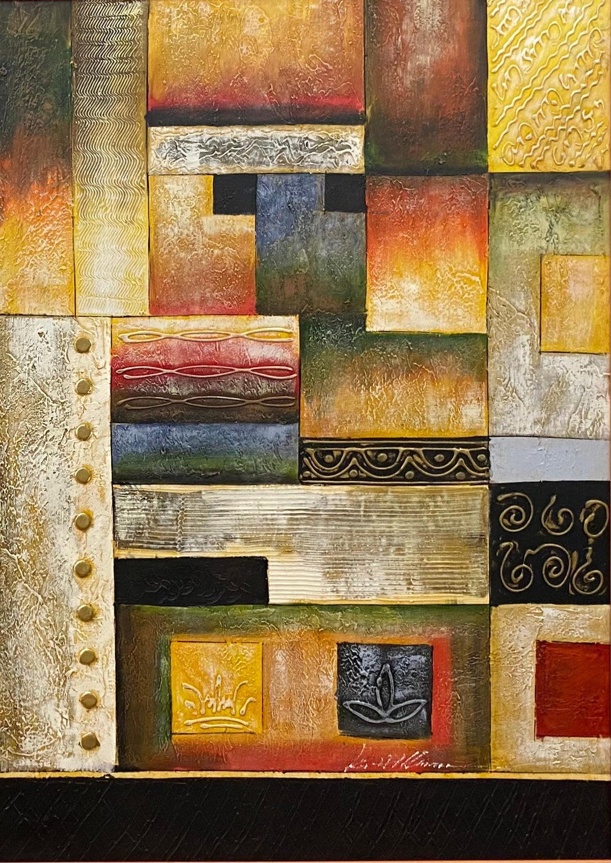 American Abstract Giclee Print Hollywood Regency Style — detail 4