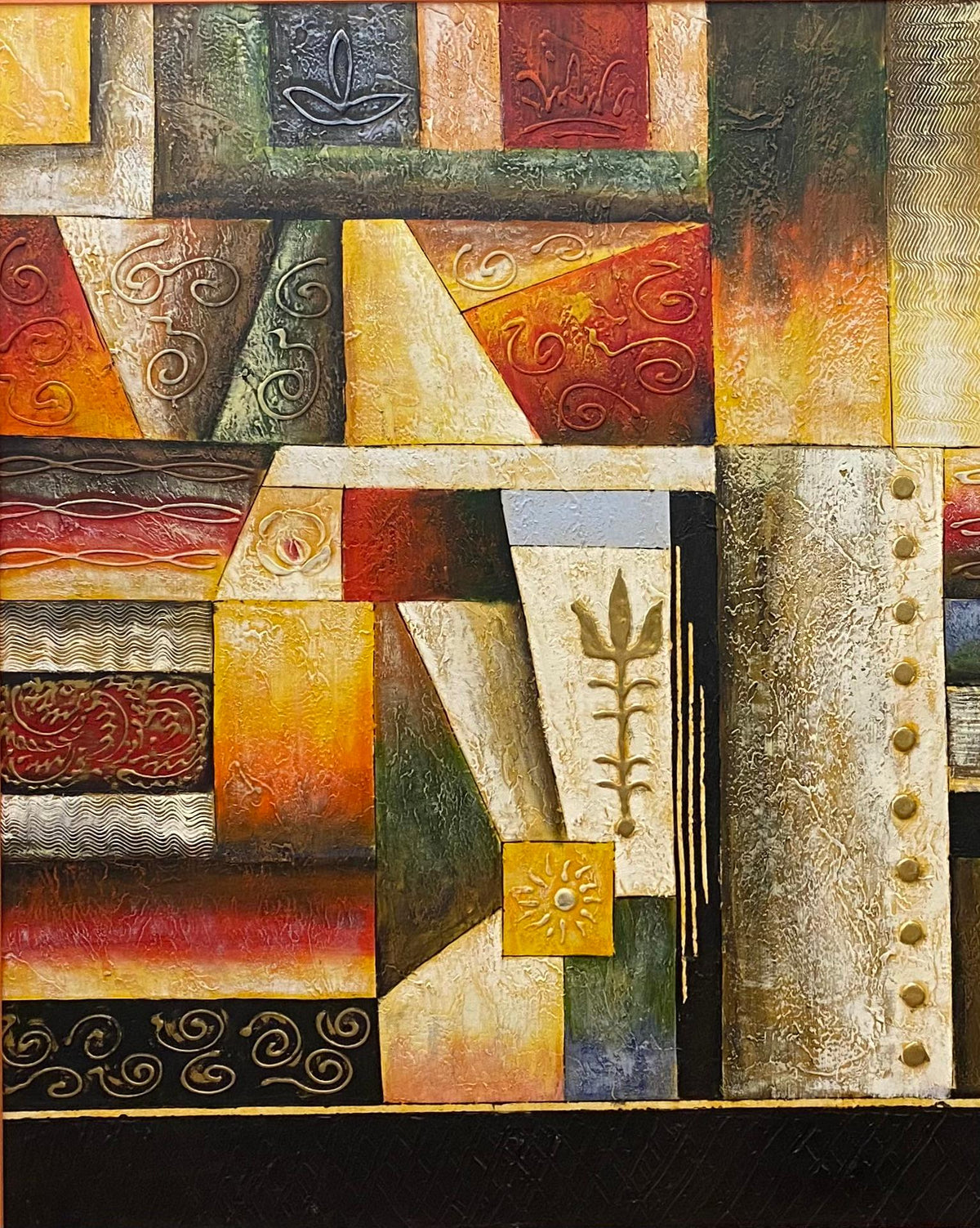 American Abstract Giclee Print Hollywood Regency Style — detail 7
