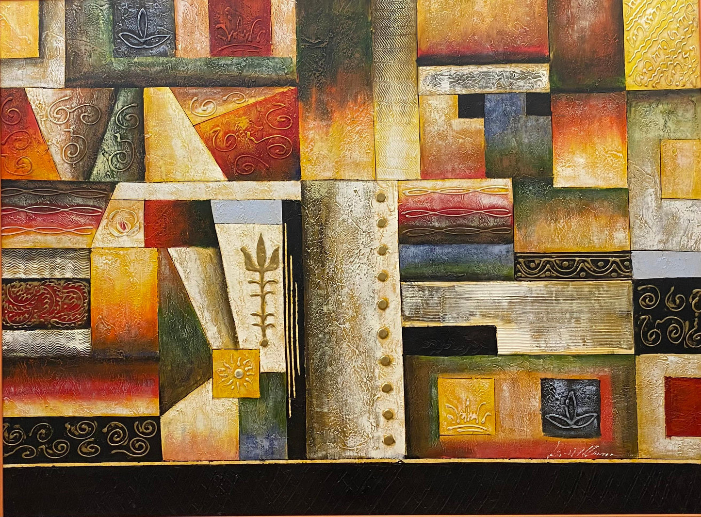 American Abstract Giclee Print Hollywood Regency Style — detail 8