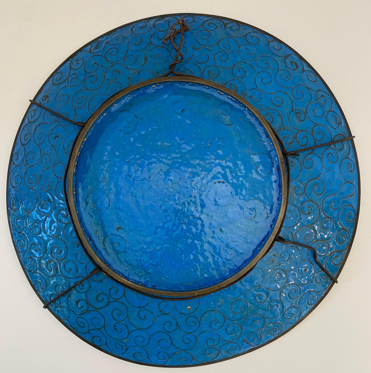 Antique Japanese Meiji Period Cloissoné Charger, Bowl or Platter — detail 4