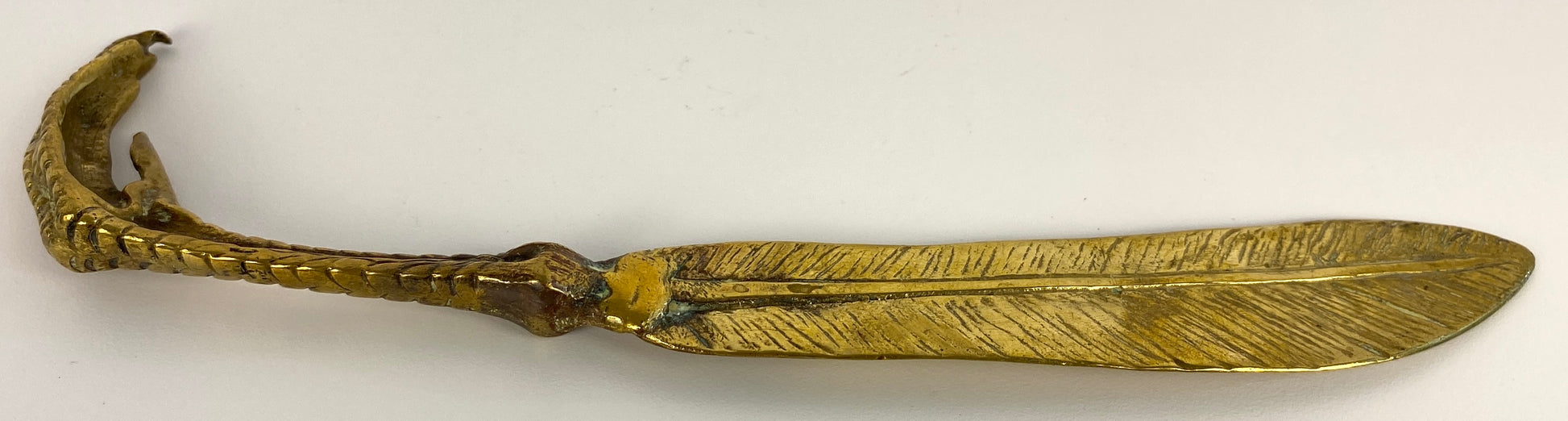 French Art Deco Bronze Claw & Quill Letter Opener, Rare Bronze Letter Opener — detail 6