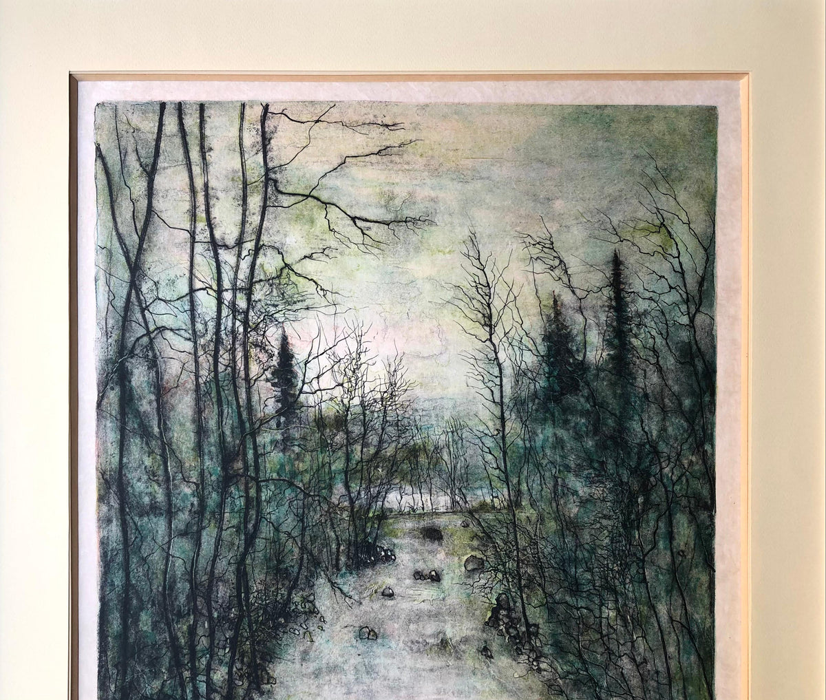 French Country Scene Lithograph Signed — detail 5