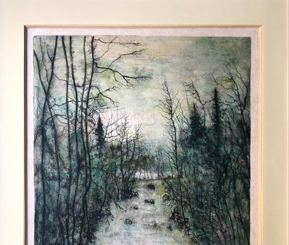 French Country Scene Lithograph Signed — detail 5