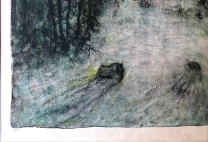 French Country Scene Lithograph Signed — detail 6