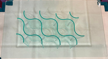 Mid-Century Modern Hollywood Regency Sculpted Lucite and Glass Coffee Table — detail 6