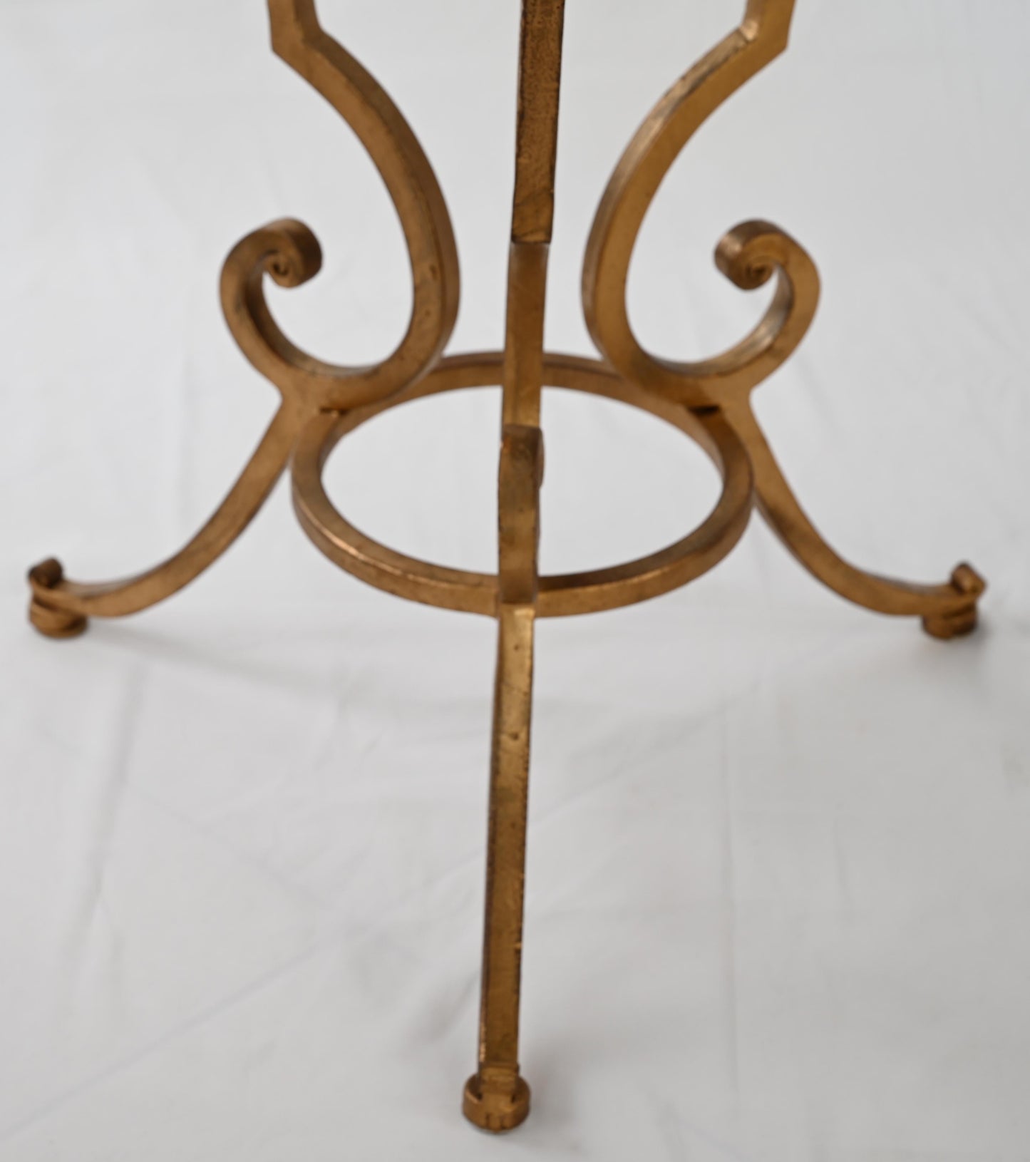 Hollywood Regency Style Side Table or End Table with Mirrored Top — detail 3