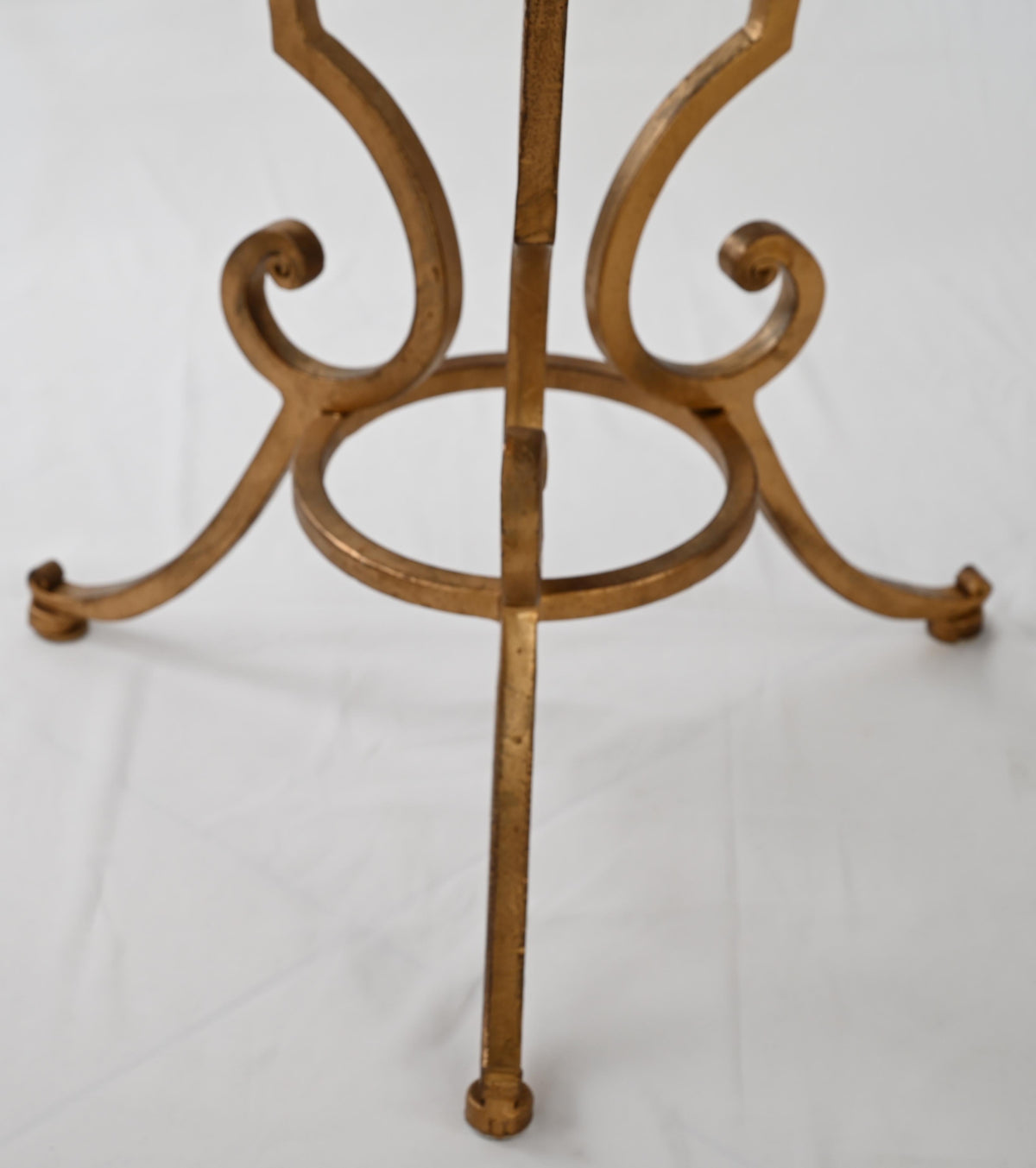 Hollywood Regency Style Side Table or End Table with Mirrored Top — detail 3