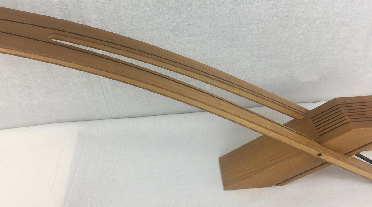 Contemporary Organic Modern Table Lamp Oakwood Base Signed — detail 4