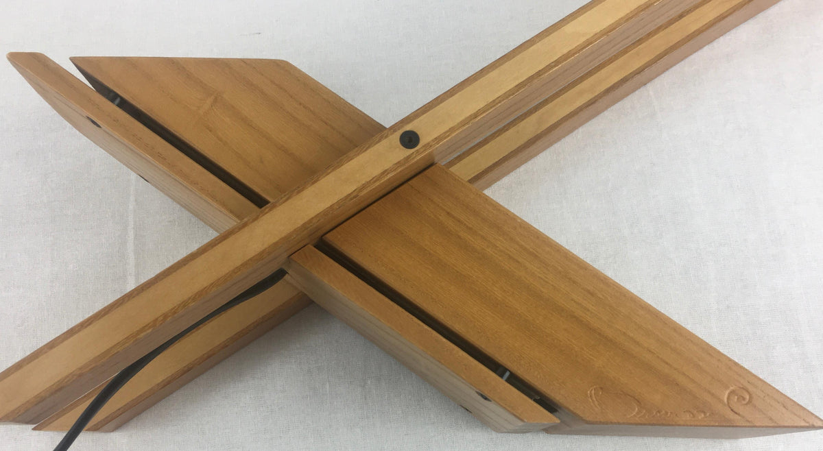 Contemporary Organic Modern Table Lamp Oakwood Base Signed — detail 11