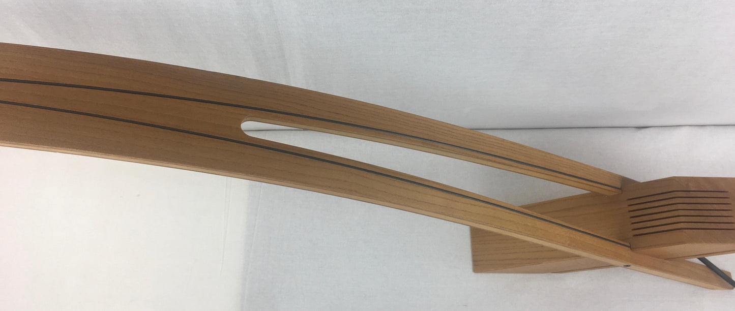 Contemporary Organic Modern Table Lamp Oakwood Base Signed — detail 7
