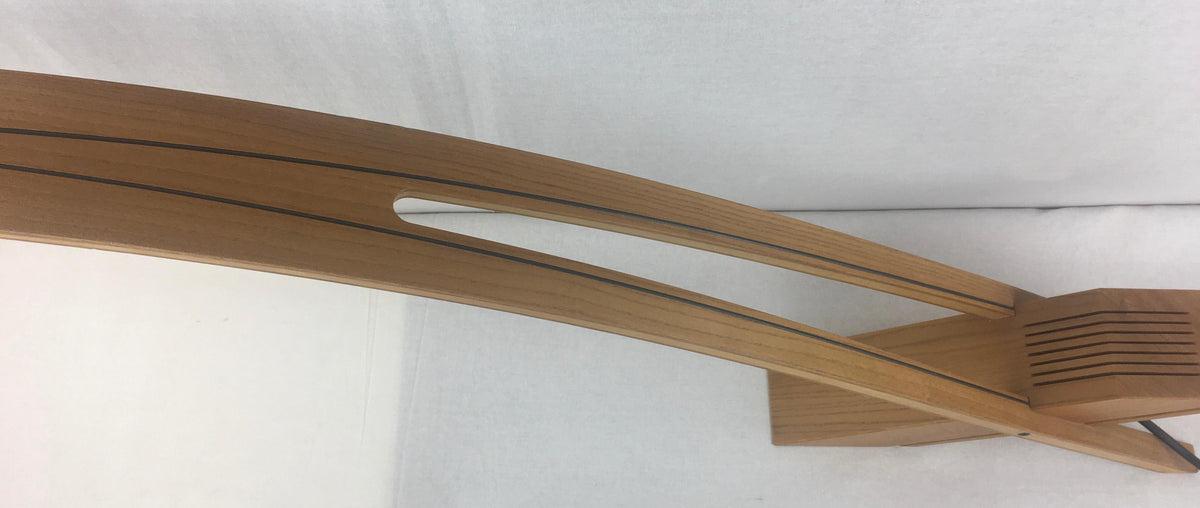 Contemporary Organic Modern Table Lamp Oakwood Base Signed — detail 7
