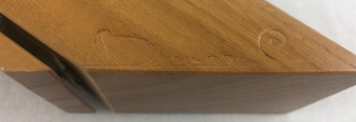 Contemporary Organic Modern Table Lamp Oakwood Base Signed — detail 6