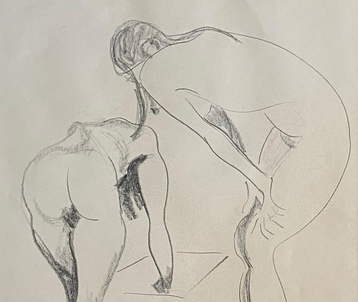 Nude Women Drawing in Silver Frame — detail 2