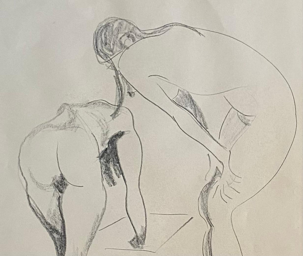Nude Women Drawing in Silver Frame — detail 2