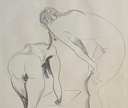 Nude Women Drawing in Silver Frame — detail 2