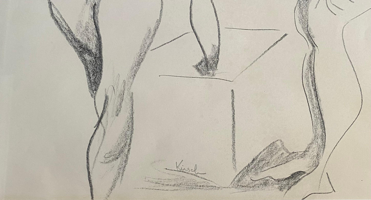 Nude Women Drawing in Silver Frame — detail 4