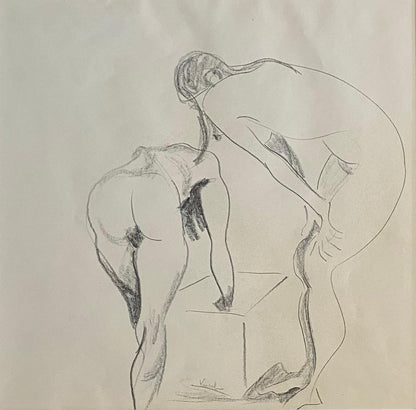 Nude Women Drawing in Silver Frame — detail 5