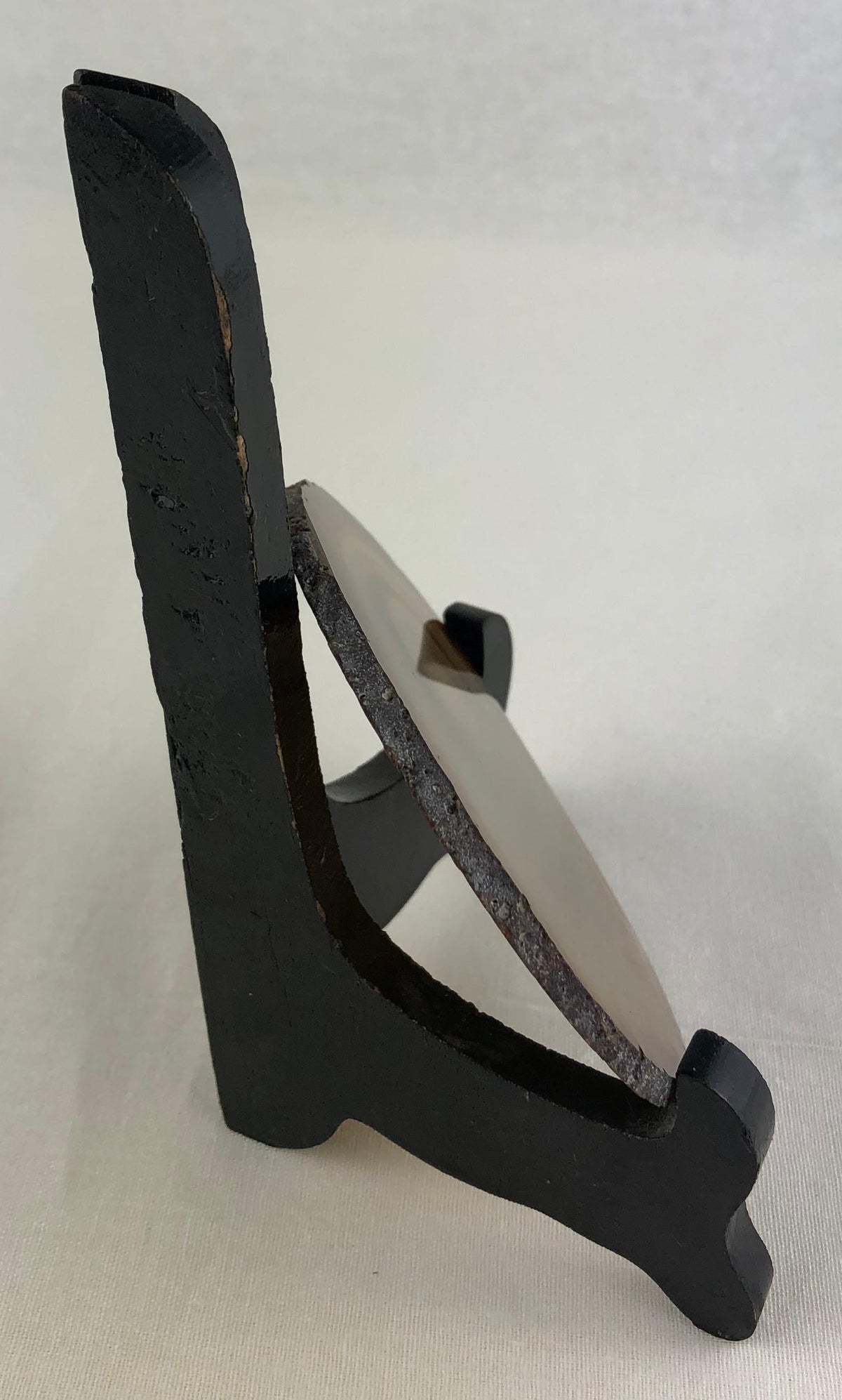 Amber Colored Natural Stone with Wood Stand — detail 4