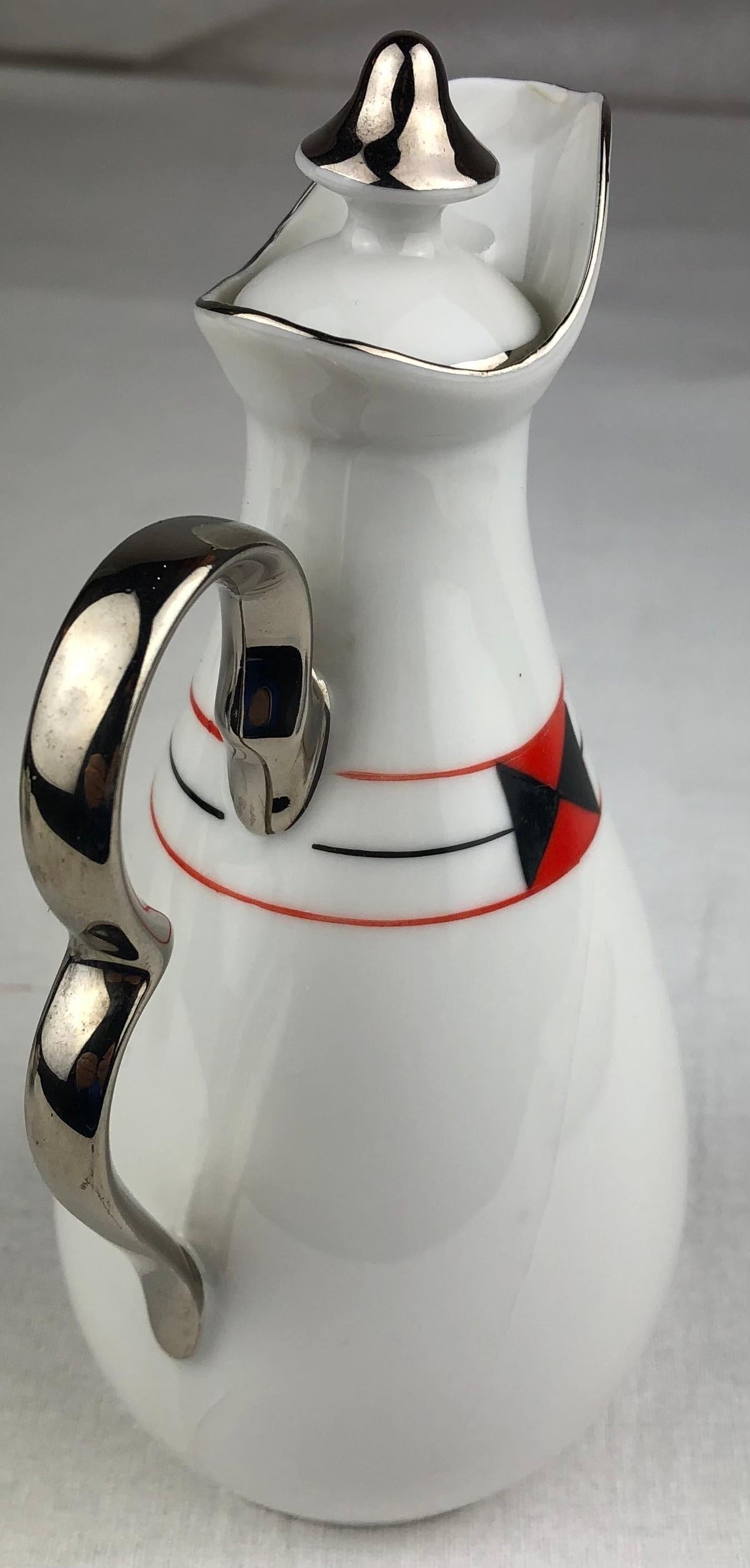 20th Century Oil Vinegar and Mustard Serving Set Mounted Porcelain — detail 5