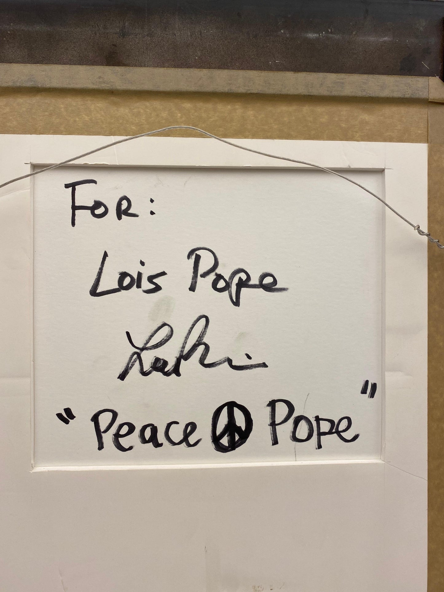 Contemporary Figurative Painting Titled Peace Pope — detail 6