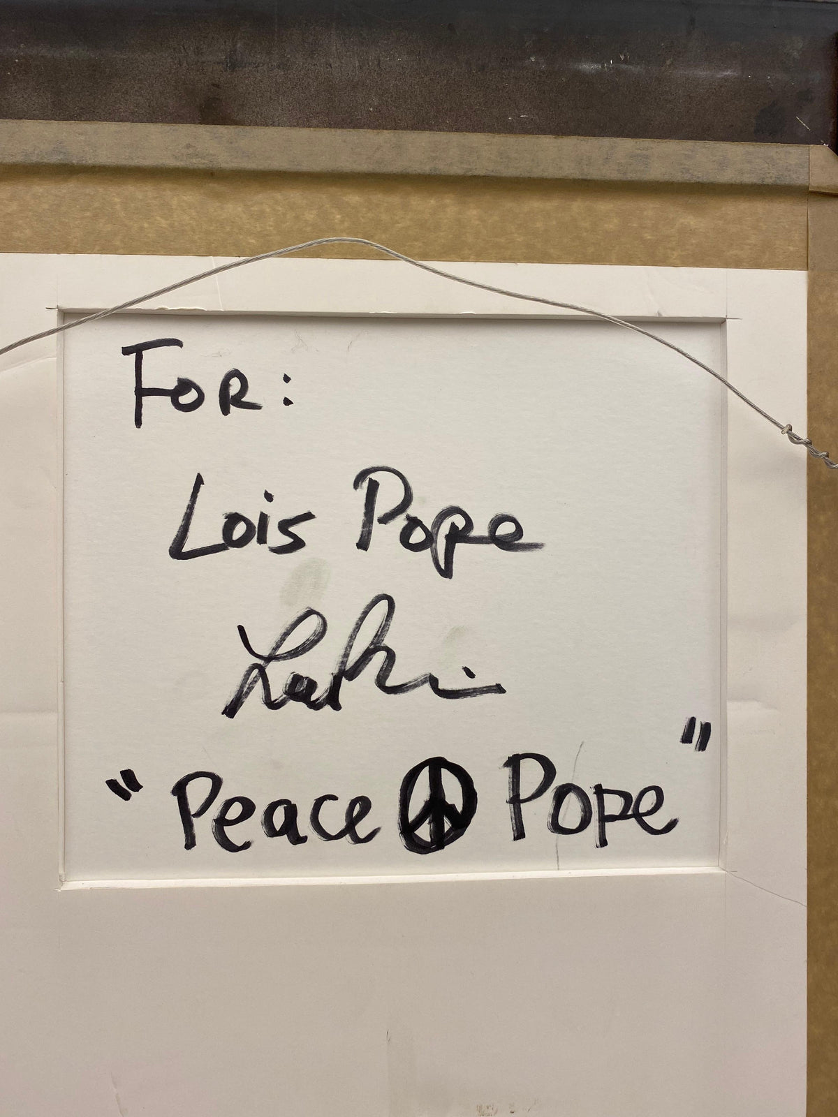 Contemporary Figurative Painting Titled Peace Pope — detail 6