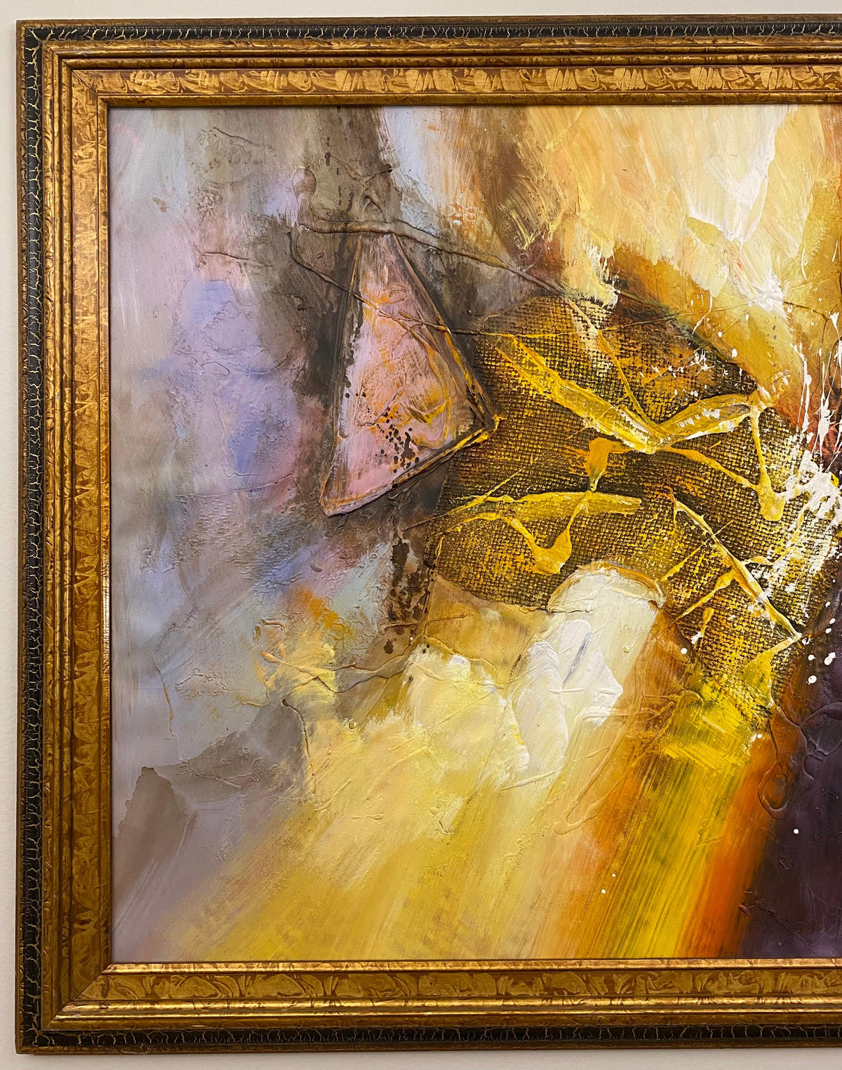 American Abstract Painting Hollywood Regency Style — detail 2