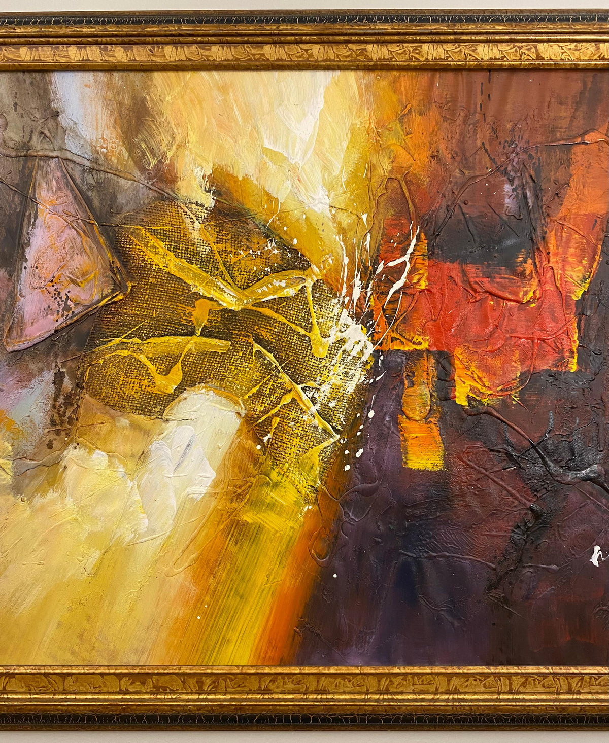 American Abstract Painting Hollywood Regency Style — detail 3