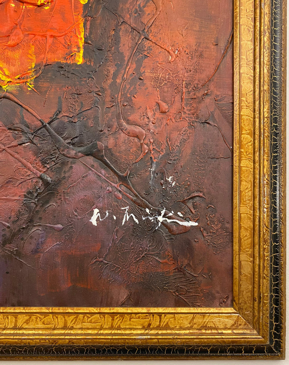 American Abstract Painting Hollywood Regency Style — detail 5