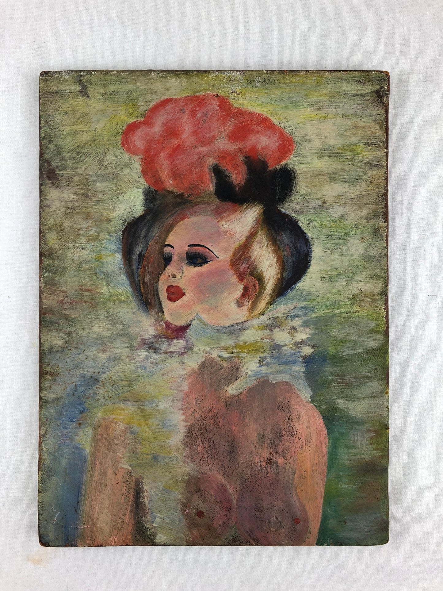 Original Moulin Rouge Henri de Toulouse-Lautrec Style Painting — detail 3