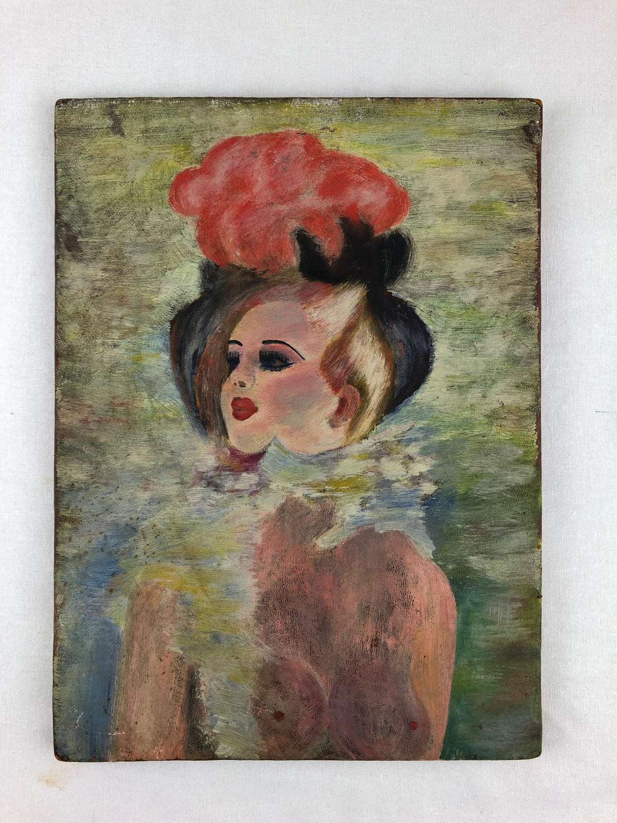 Original Moulin Rouge Henri de Toulouse-Lautrec Style Painting — detail 3