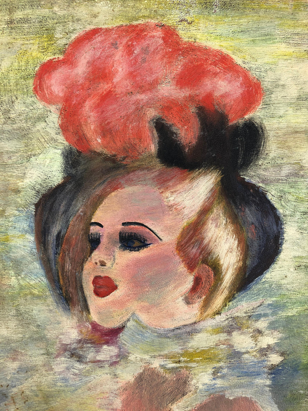 Original Moulin Rouge Henri de Toulouse-Lautrec Style Painting — detail 6