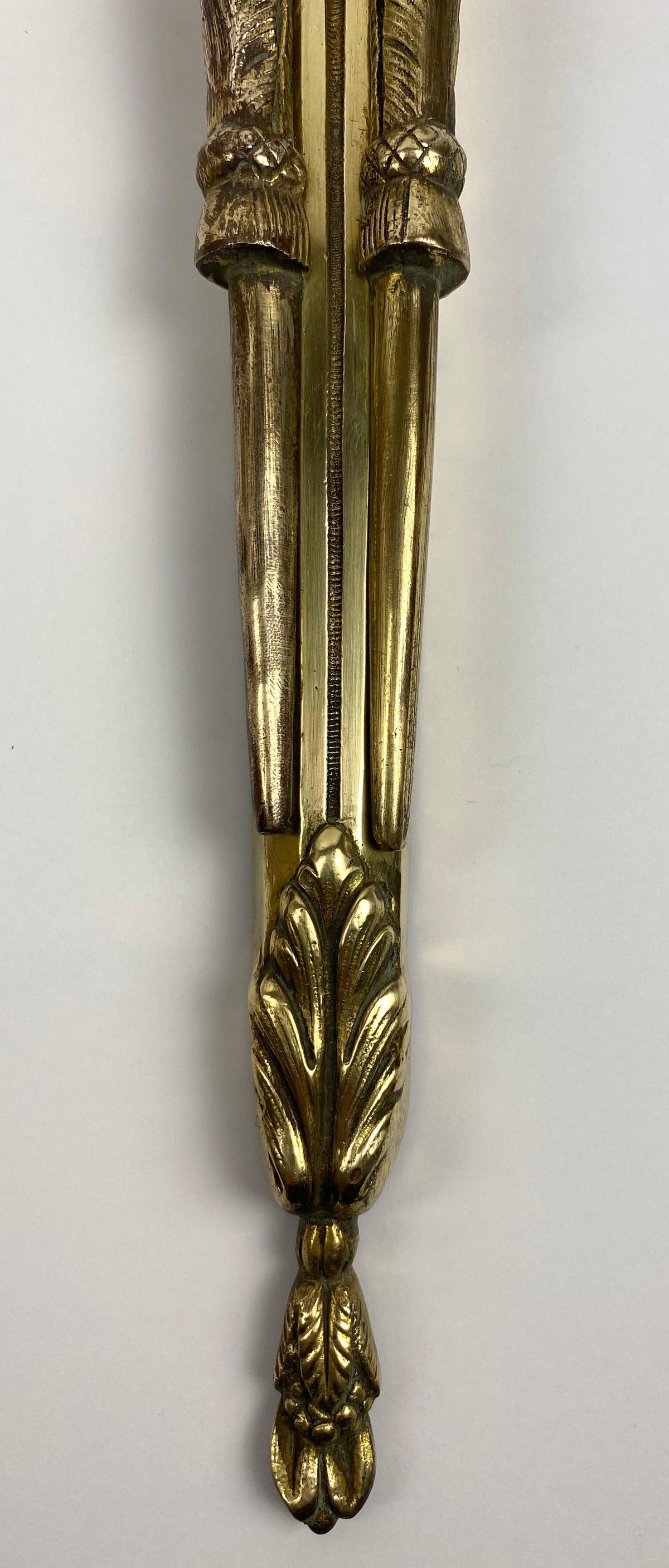 Large Pair of 19th Century French Louis XVI Style Bronze Two-Armed Wall Sconces — detail 4