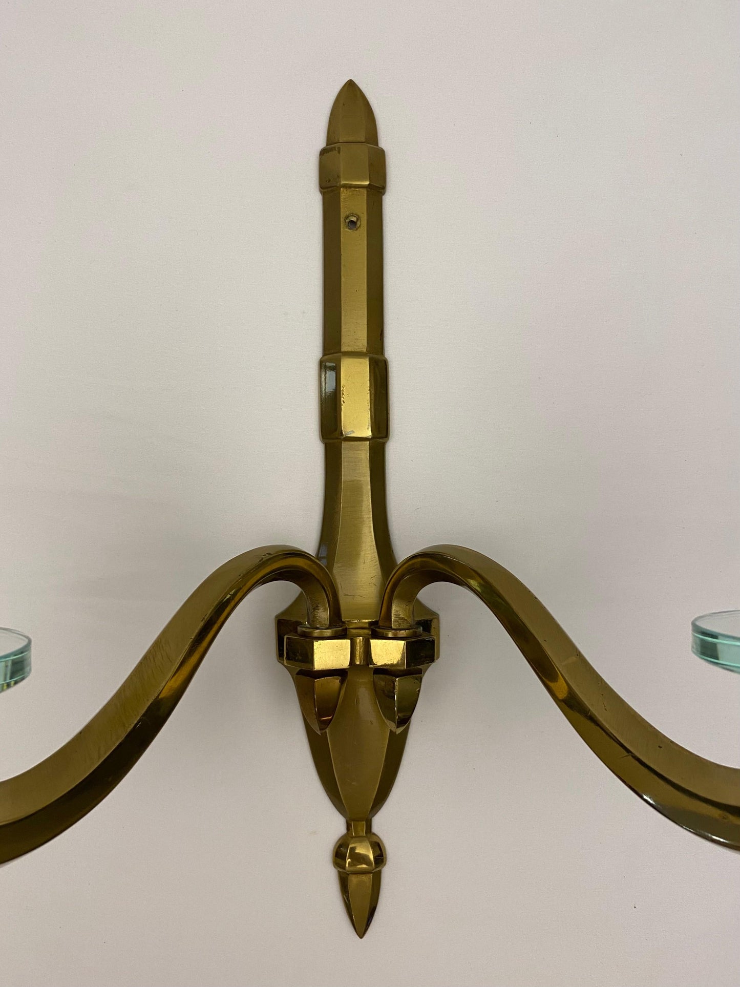 Pair of French Mid-Century Bronze Wall Sconces in the manner of Jean Perzel — detail 5