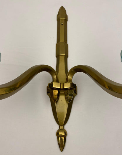 Pair of French Mid-Century Bronze Wall Sconces in the manner of Jean Perzel — detail 7