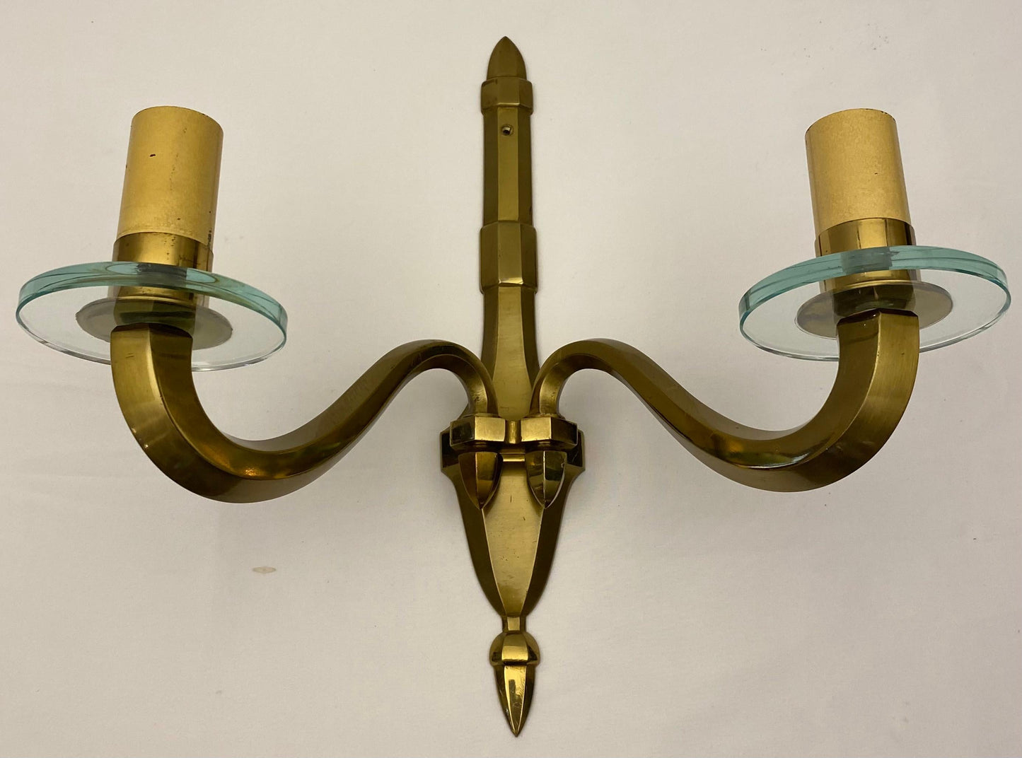 Pair of French Mid-Century Bronze Wall Sconces in the manner of Jean Perzel — detail 8