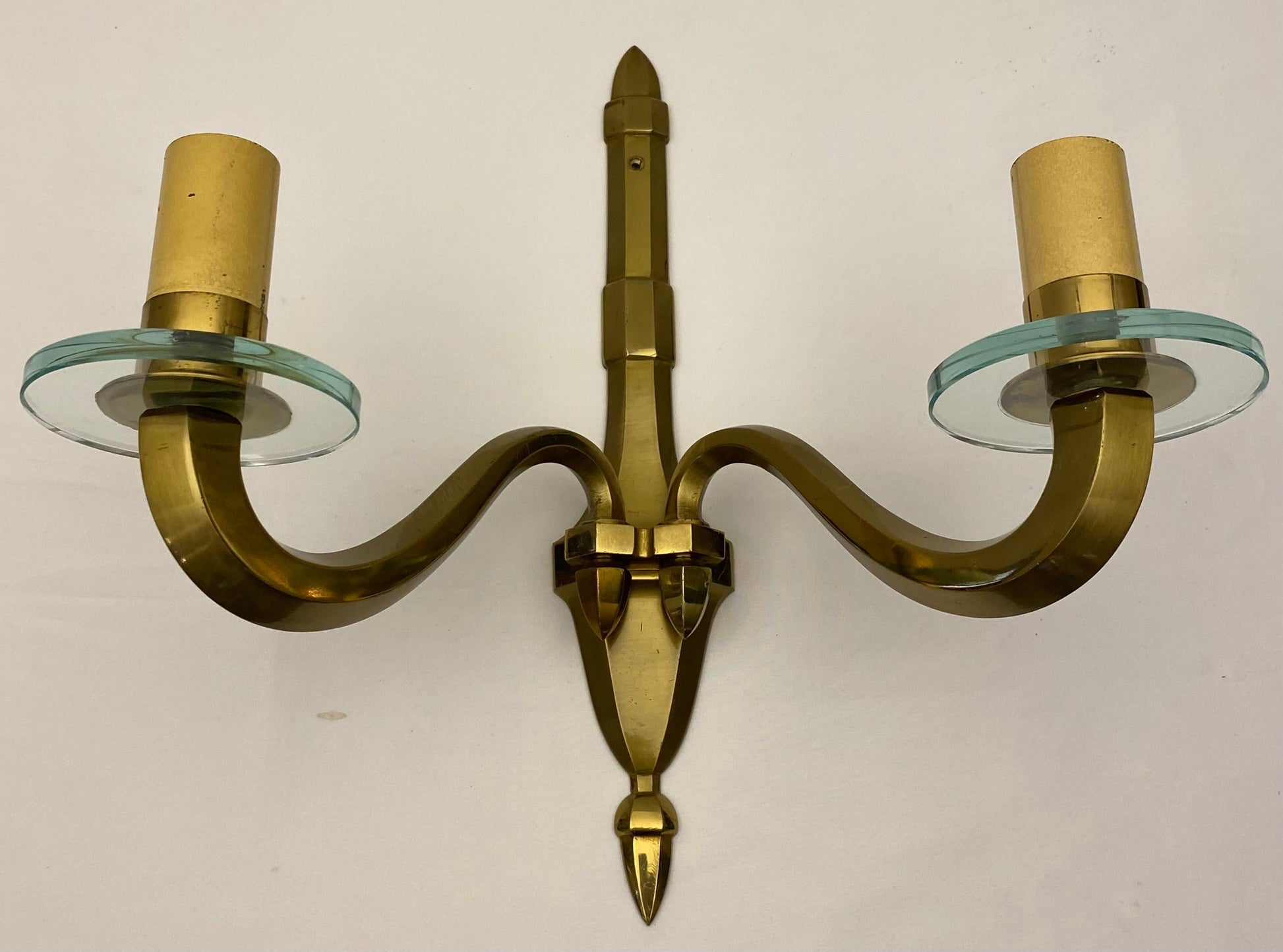 Pair of French Mid-Century Bronze Wall Sconces in the manner of Jean Perzel — detail 8