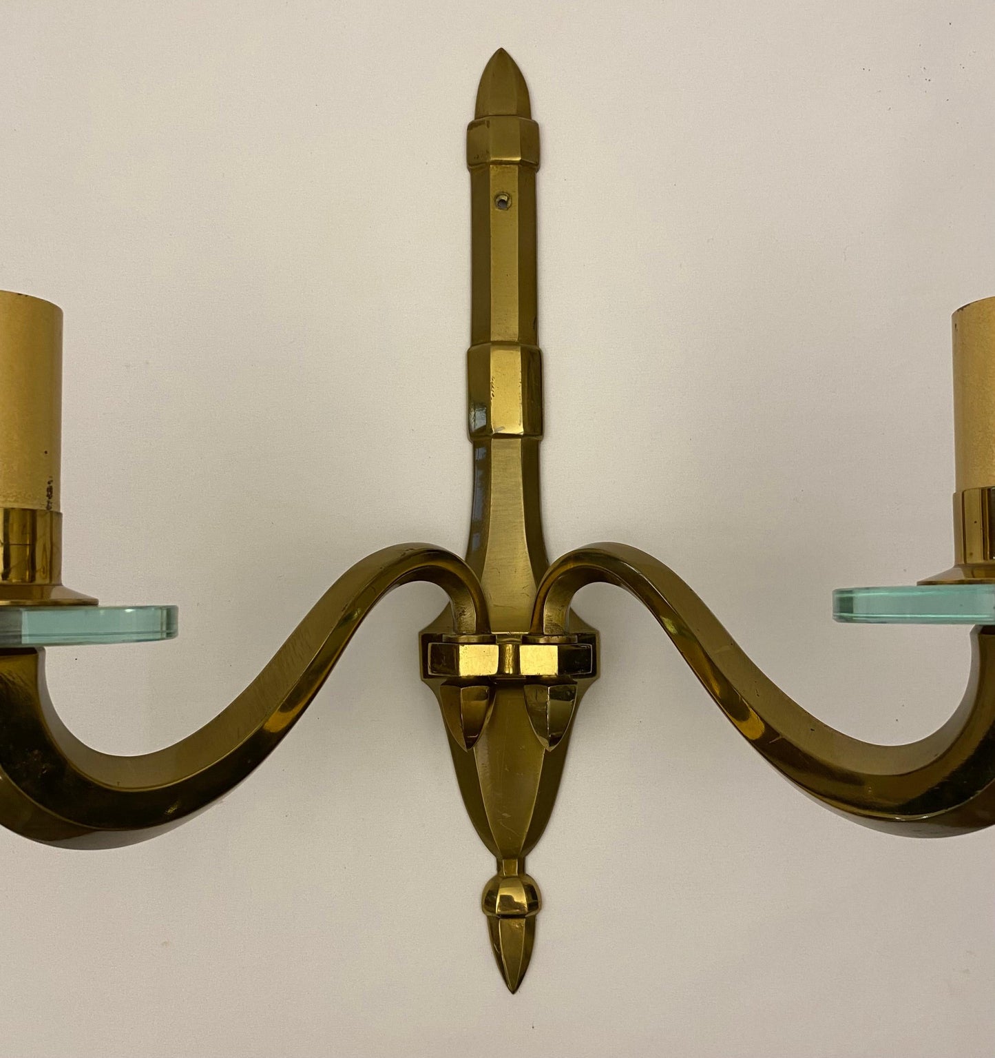 Pair of French Mid-Century Bronze Wall Sconces in the manner of Jean Perzel — detail 9
