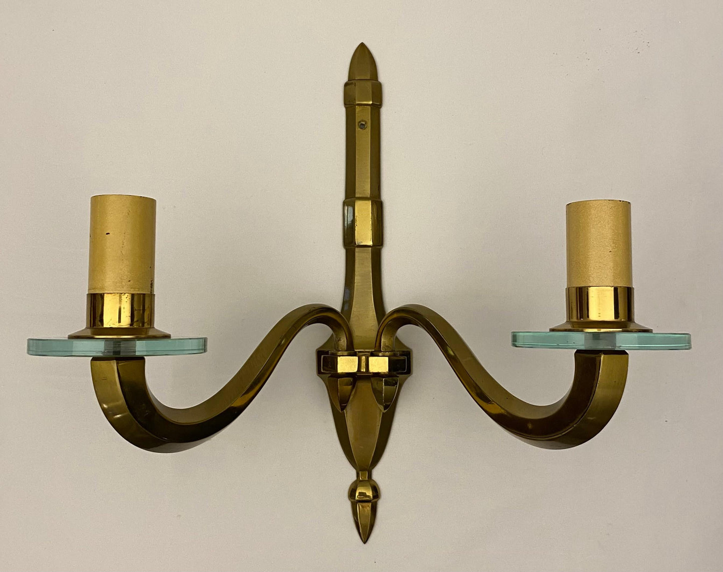 Pair of French Mid-Century Bronze Wall Sconces in the manner of Jean Perzel — detail 10
