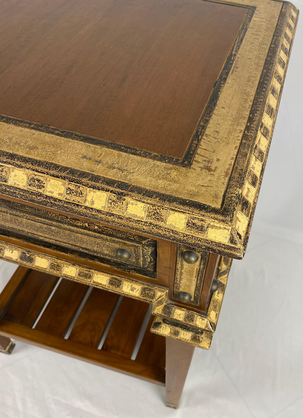 Pair of Teak End Tables, Danish Style Pair of Mid Century Nightstands — detail 2