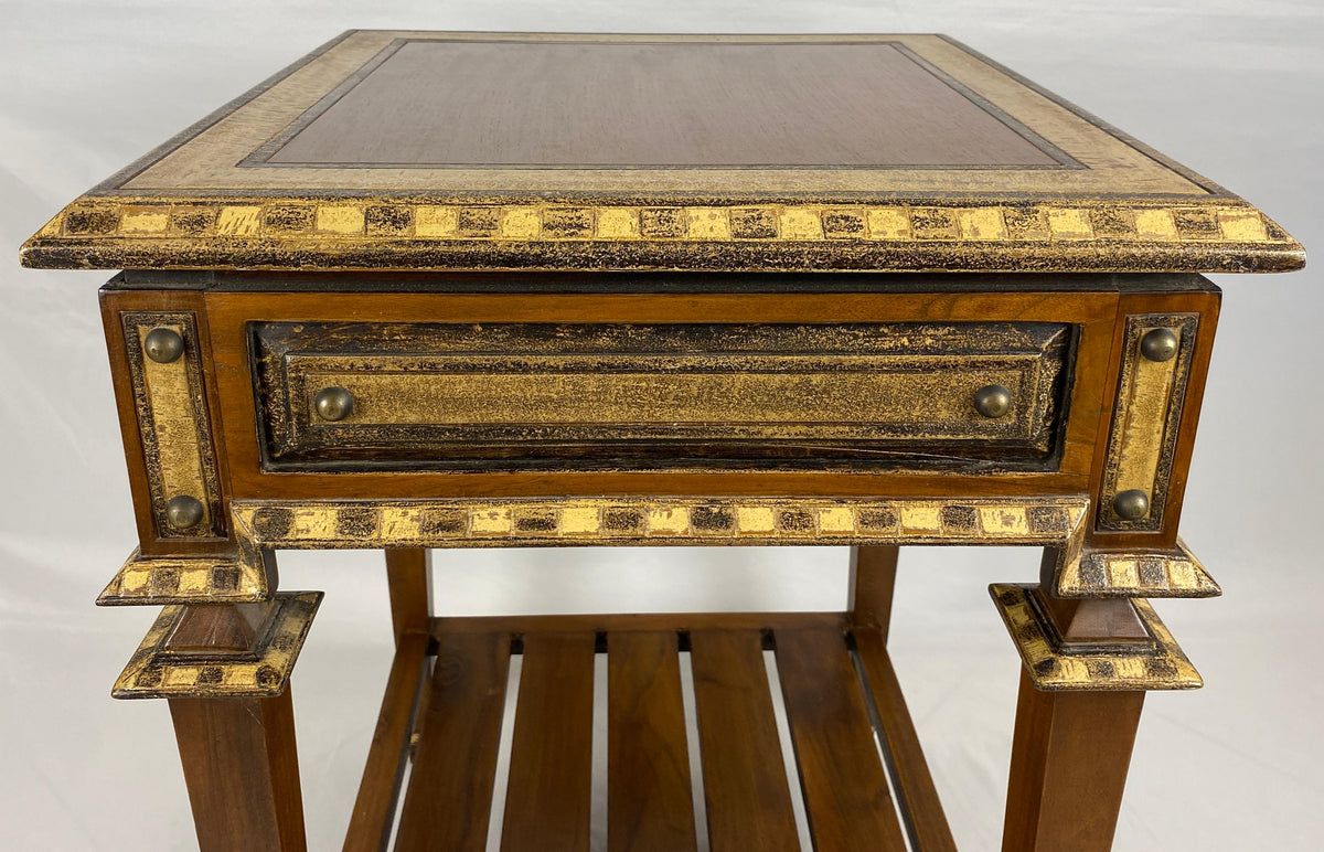 Pair of Teak End Tables, Danish Style Pair of Mid Century Nightstands — detail 3