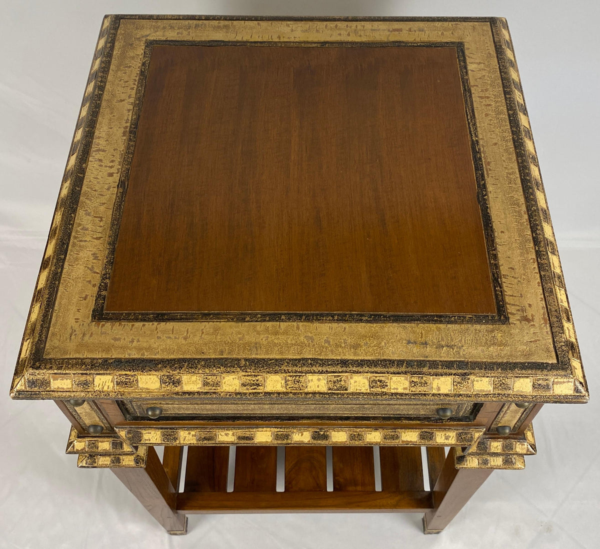 Pair of Teak End Tables, Danish Style Pair of Mid Century Nightstands — detail 4