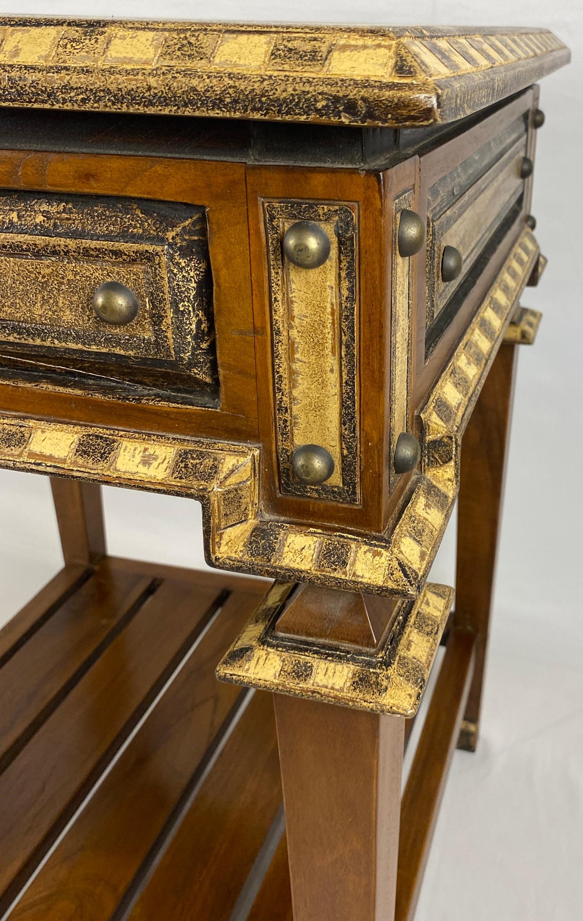 Pair of Teak End Tables, Danish Style Pair of Mid Century Nightstands — detail 6