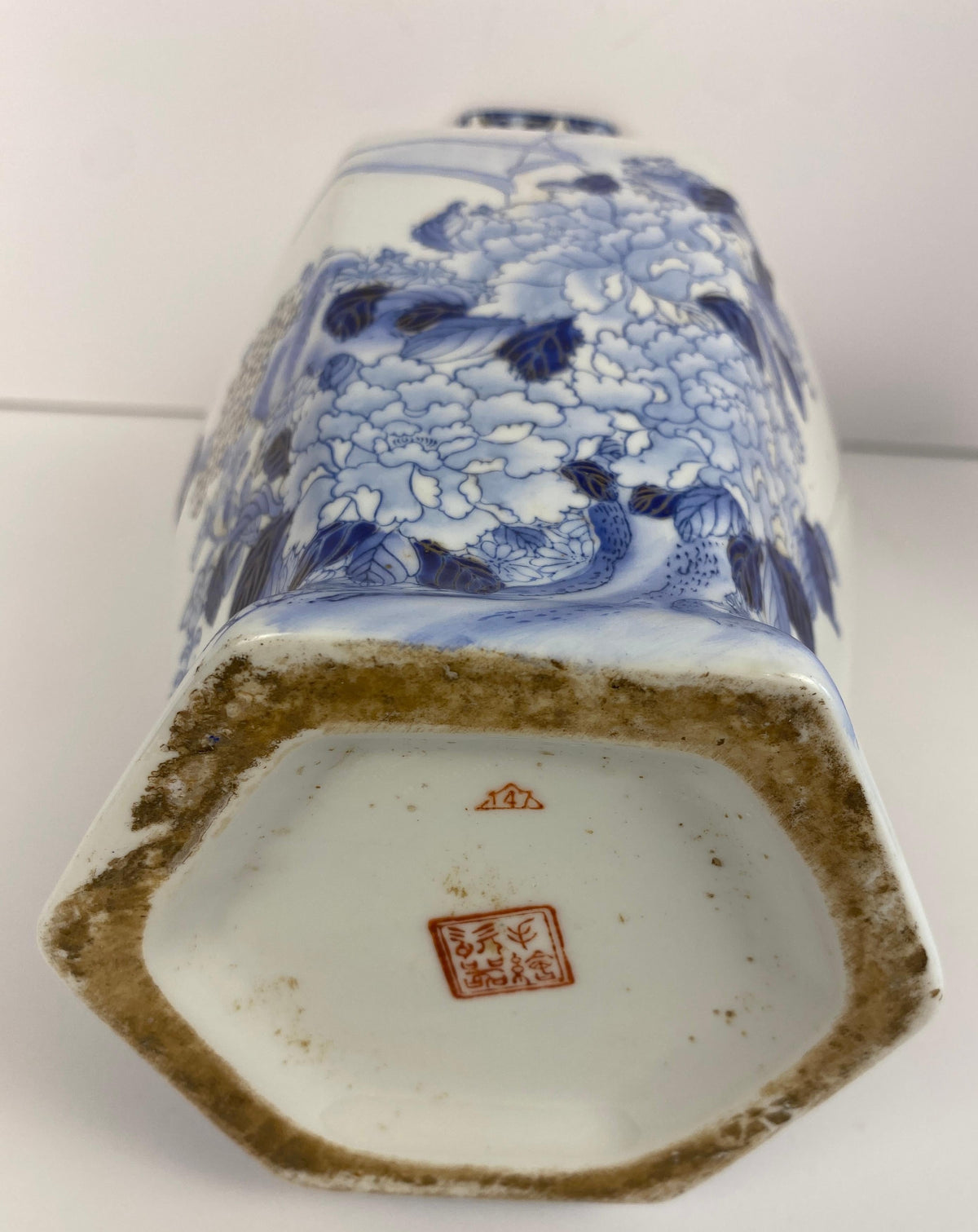 Chinese Blue and White Porcelain Jingdezhen Landscape Vases — detail 4