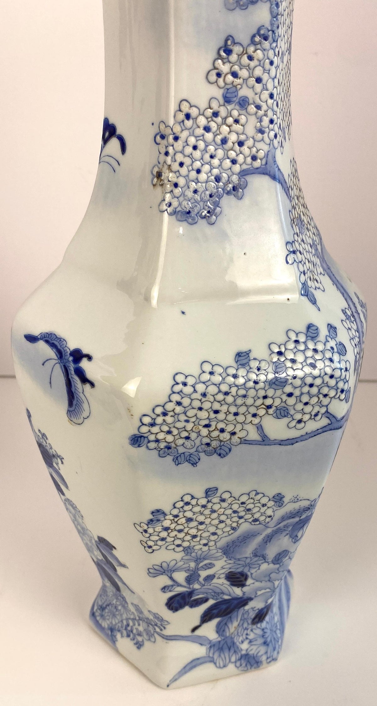 Chinese Blue and White Porcelain Jingdezhen Landscape Vases — detail 7