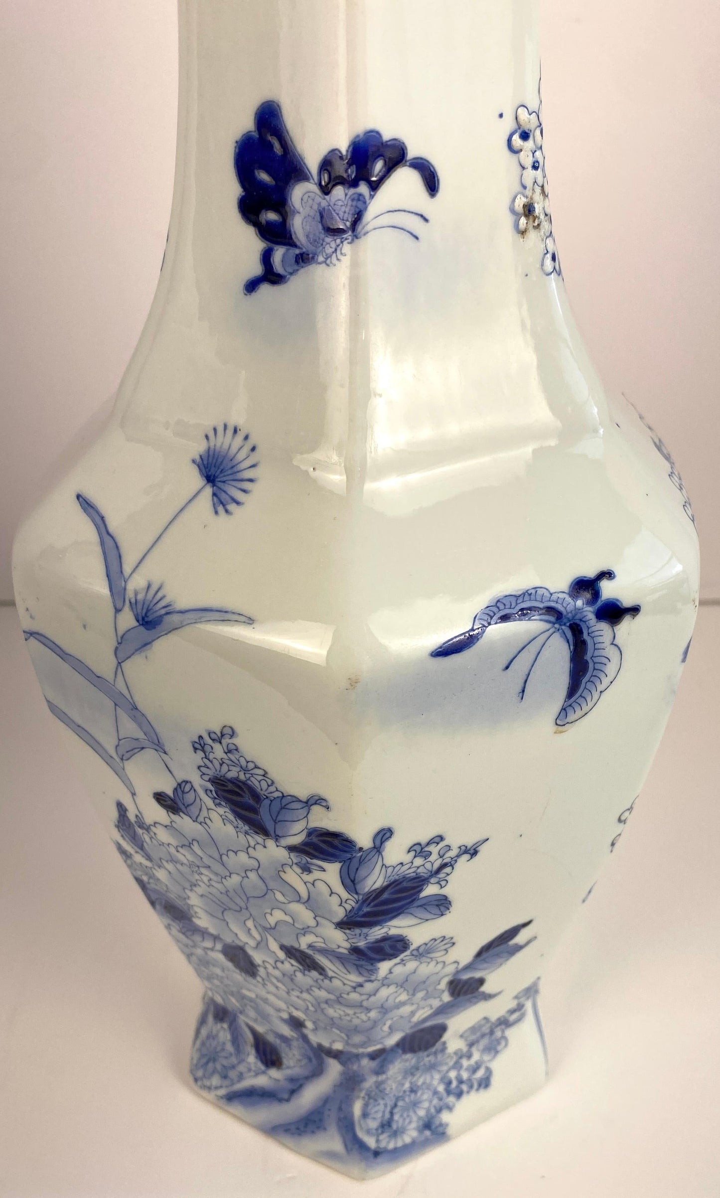 Chinese Blue and White Porcelain Jingdezhen Landscape Vases — detail 8