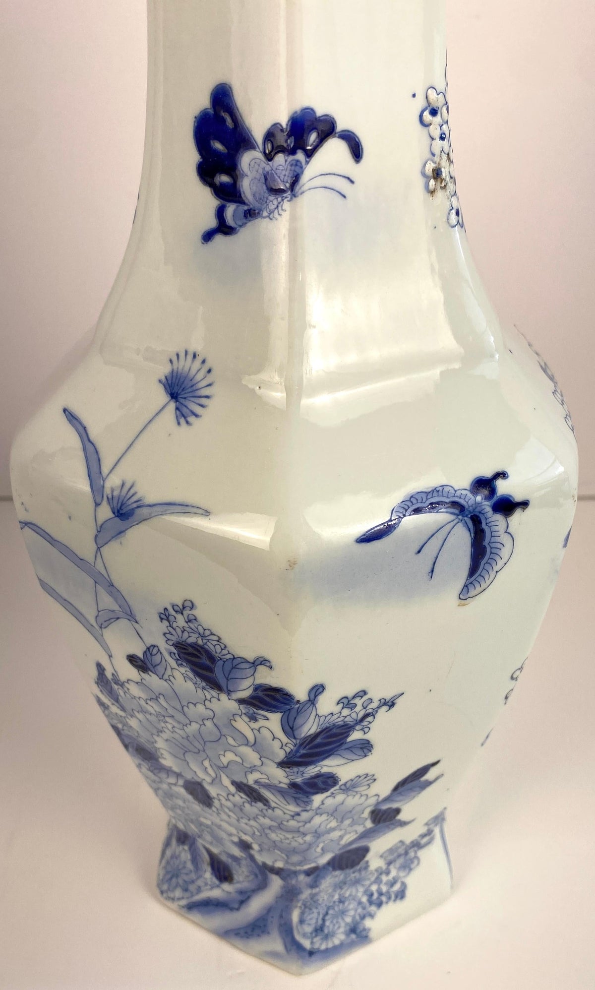 Chinese Blue and White Porcelain Jingdezhen Landscape Vases — detail 8