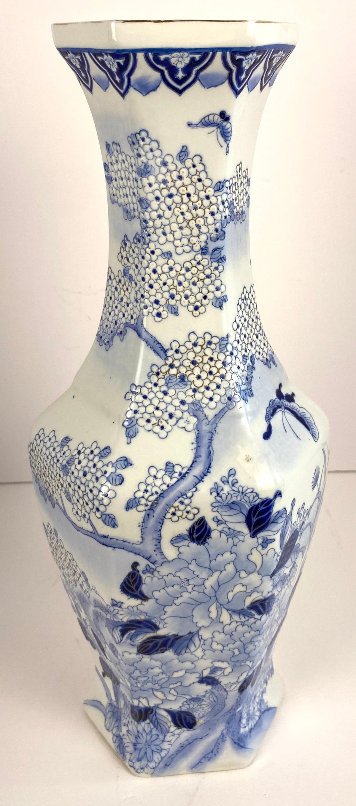 Chinese Blue and White Porcelain Jingdezhen Landscape Vases — detail 3